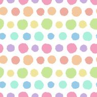 Seamless pattern with painted polka dot texture N6