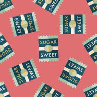 sugar packet flat icon eps10 seamless pattern background N5