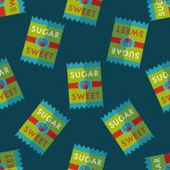 sugar packet flat icon eps10 seamless pattern background N8