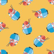 sundae flat icon eps10 seamless pattern background N3