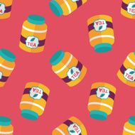tea canister flat icon eps10 seamless pattern background N2
