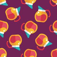 coffee kettle flat icon eps10 seamless pattern background N10