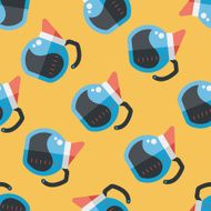 coffee kettle flat icon eps10 seamless pattern background N11