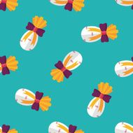 Chinese New Year gifts flat icon eps10 seamless pattern background N2