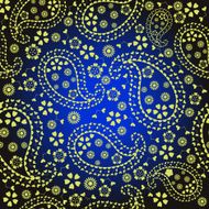 background with flower and paisley