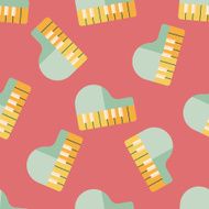 piano flat icon eps10 seamless pattern background
