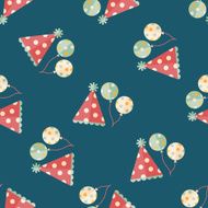 birthday party hat flat icon eps10 seamless pattern background