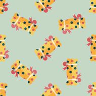 Sweets and candies flat icon eps10 seamless pattern background