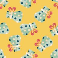 Gift flat icon eps10 seamless pattern background