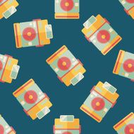 camera flat icon eps10 seamless pattern background