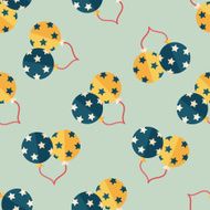 balloons flat icon eps10 seamless pattern background