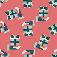 Gift flat icon eps10 seamless pattern background N2