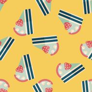 birthday cake flat icon eps10 seamless pattern background N2