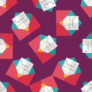 Happy birthday card flat icon eps10 seamless pattern background N2