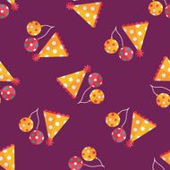birthday party hat flat icon eps10 seamless pattern background N3