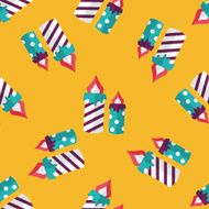 Candle flat icon eps10 seamless pattern background N2