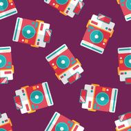 camera flat icon eps10 seamless pattern background N2