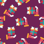 Gift flat icon eps10 seamless pattern background N4