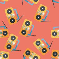 Radio flat icon eps10 seamless pattern background N2