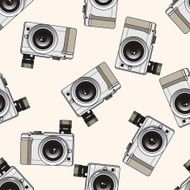 camera cartoon seamless pattern background N51