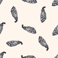 Computer-related equipment usb cable cartoon seamless pattern background