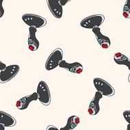 Computer-related equipment joysticks cartoon seamless pattern background