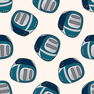 Computer-related equipment host computer cartoon seamless pattern background