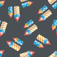 Candle flat icon eps10 seamless pattern background N3