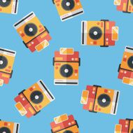 camera flat icon eps10 seamless pattern background N3