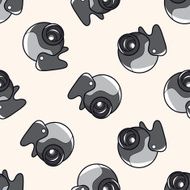 Computer-related equipment webcam cartoon seamless pattern background