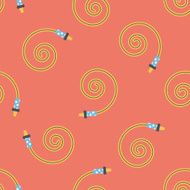 party horn flat icon eps10 seamless pattern background N3