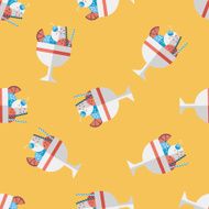 ice cream flat icon eps10 seamless pattern background N4