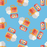 beer flat icon eps10 seamless pattern background N3