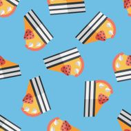 birthday cake flat icon eps10 seamless pattern background N6