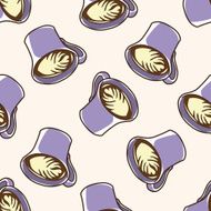 coffee cartoon seamless pattern background N11