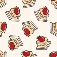 cake cartoon seamless pattern background