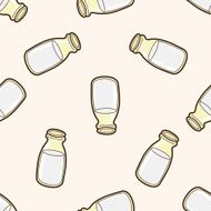milk cartoon seamless pattern background N2