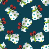 Gift flat icon eps10 seamless pattern background N9
