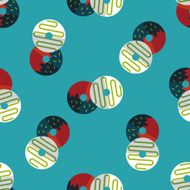 donut flat icon eps10 seamless pattern background N7