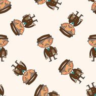 father cartoon seamless pattern background N7