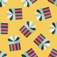 Gift flat icon eps10 seamless pattern background N12