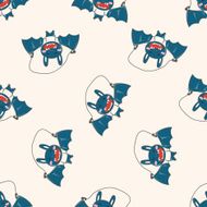 Animal bat doing sports cartoon seamless pattern background