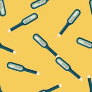 medical thermometer flat icon seamless pattern background