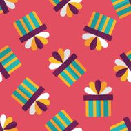 Gift flat icon eps10 seamless pattern background N13