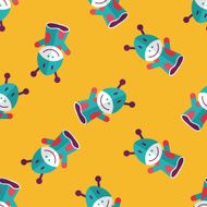 Giraffe hand puppet flat icon eps10 seamless pattern background N2