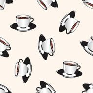 coffee cartoon seamless pattern background N15