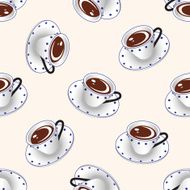 coffee cartoon seamless pattern background N16