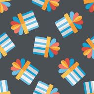 Gift flat icon eps10 seamless pattern background N14