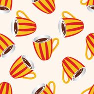 coffee cartoon seamless pattern background N20