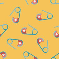 Safety pin flat icon eps 10 seamless pattern background N3